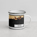Right View Custom Malibu California Map Enamel Mug in Ember