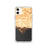 Custom iPhone 11 Malibu California Map Phone Case in Ember