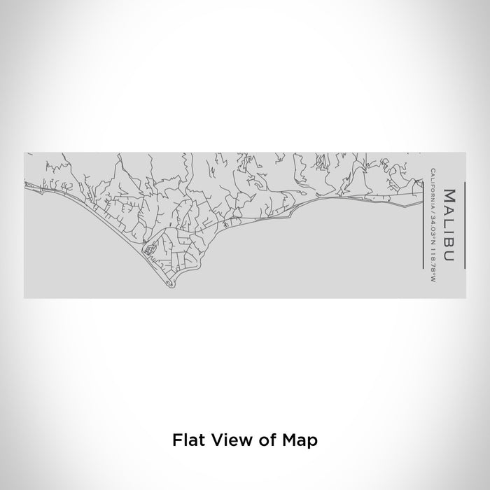 Rendered View of Malibu California Map Engraving on 10oz Stainless Steel Insulated Cup with Sipping Lid