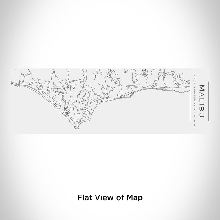 Rendered View of Malibu California Map Engraving on 10oz Stainless Steel Insulated Cup with Sliding Lid in White