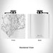 Rendered View of Malibu California Map Engraving on 6oz Stainless Steel Flask in White