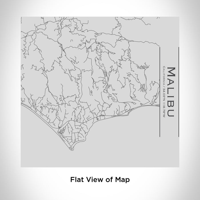 Rendered View of Malibu California Map Engraving on 17oz Stainless Steel Insulated Tumbler