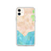 Custom iPhone 11 Malibu California Map Phone Case in Watercolor