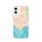 Custom iPhone 12 Malibu California Map Phone Case in Watercolor