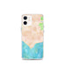 Custom iPhone 12 mini Malibu California Map Phone Case in Watercolor