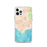 Custom iPhone 12 Pro Malibu California Map Phone Case in Watercolor