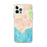 Custom iPhone 12 Pro Max Malibu California Map Phone Case in Watercolor