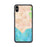 Custom iPhone XS Max Malibu California Map Phone Case in Watercolor
