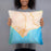 Person holding 18x18 Custom Malibu California Map Throw Pillow in Watercolor