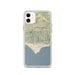 Custom iPhone 11 Malibu California Map Phone Case in Woodblock