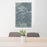 24x36 Malvern Pennsylvania Map Print Portrait Orientation in Afternoon Style Behind 2 Chairs Table and Potted Plant