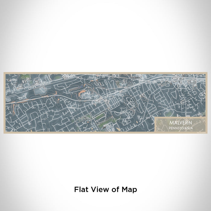 Flat View of Map Custom Malvern Pennsylvania Map Enamel Mug in Afternoon