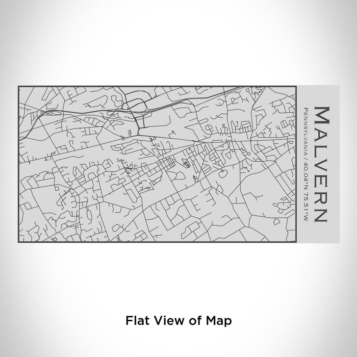 Rendered View of Malvern Pennsylvania Map Engraving on 17oz Stainless Steel Insulated Cola Bottle