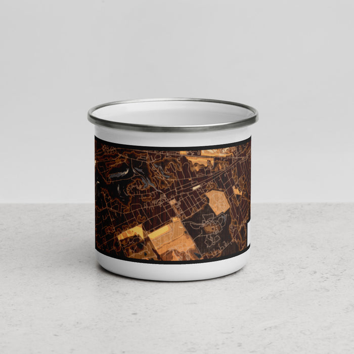 Front View Custom Malvern Pennsylvania Map Enamel Mug in Ember