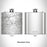 Rendered View of Malvern Pennsylvania Map Engraving on 6oz Stainless Steel Flask
