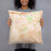 Person holding 18x18 Custom Malvern Pennsylvania Map Throw Pillow in Watercolor