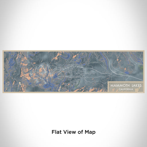 Flat View of Map Custom Mammoth Lakes California Map Enamel Mug in Afternoon