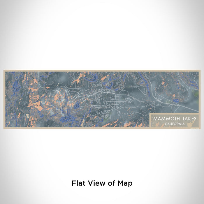 Flat View of Map Custom Mammoth Lakes California Map Enamel Mug in Afternoon