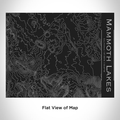 Rendered View of Mammoth Lakes California Map Engraving on 20oz Stainless Steel Insulated Bottle with Bamboo Top in Black