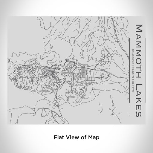 Rendered View of Mammoth Lakes California Map Engraving on 20oz Stainless Steel Insulated Bottle with Bamboo Top