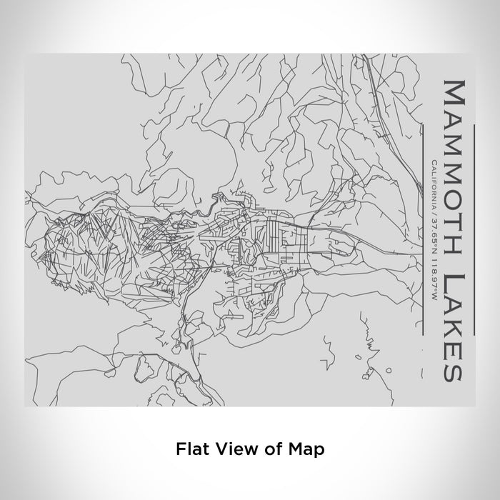 Rendered View of Mammoth Lakes California Map Engraving on 20oz Stainless Steel Insulated Bottle with Bamboo Top