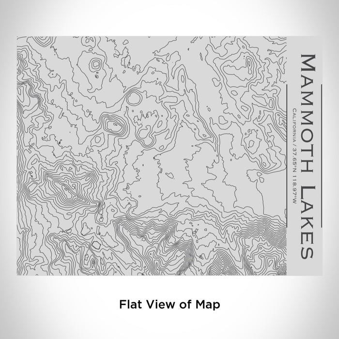 Rendered View of Mammoth Lakes California Map Engraving on 20oz Stainless Steel Insulated Bottle with Bamboo Top