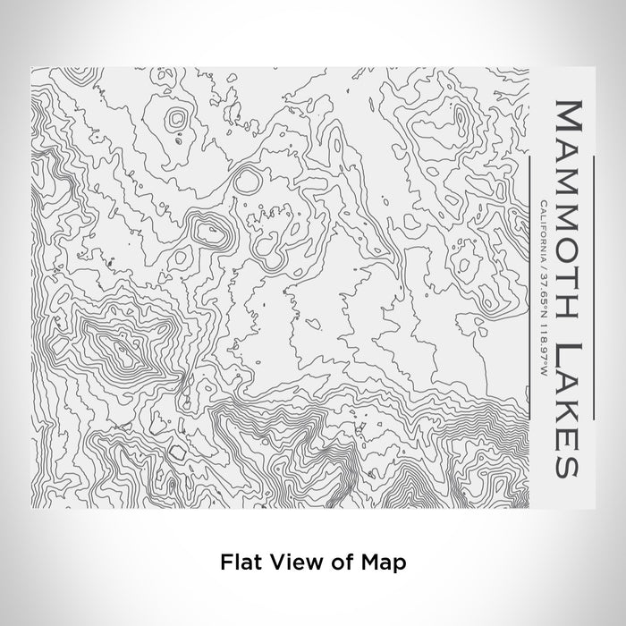 Rendered View of Mammoth Lakes California Map Engraving on 20oz Stainless Steel Insulated Bottle with Bamboo Top in White