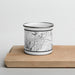 Front View Custom Mammoth Lakes California Map Enamel Mug in Classic on Cutting Board