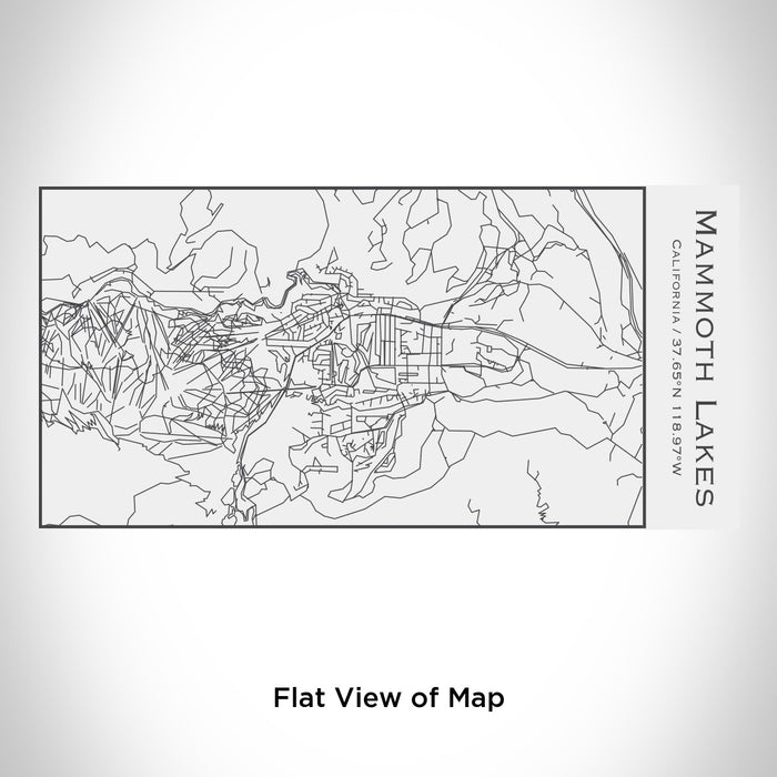 Rendered View of Mammoth Lakes California Map Engraving on 17oz Stainless Steel Insulated Cola Bottle in White