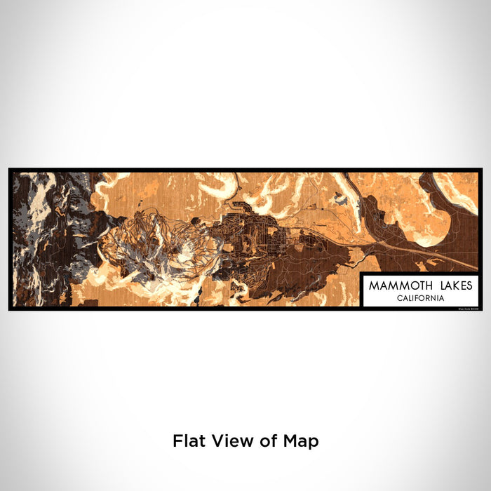 Flat View of Map Custom Mammoth Lakes California Map Enamel Mug in Ember