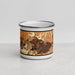 Front View Custom Mammoth Lakes California Map Enamel Mug in Ember