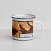 Right View Custom Mammoth Lakes California Map Enamel Mug in Ember