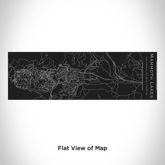 Rendered View of Mammoth Lakes California Map Engraving on 10oz Stainless Steel Insulated Cup with Sliding Lid in Black