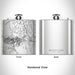 Rendered View of Mammoth Lakes California Map Engraving on 6oz Stainless Steel Flask