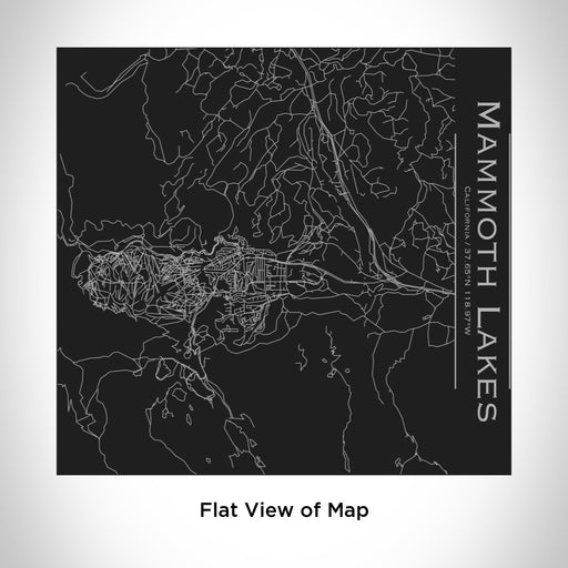 Rendered View of Mammoth Lakes California Map Engraving on 17oz Stainless Steel Insulated Tumbler in Black