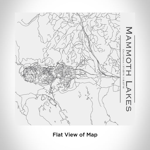 Rendered View of Mammoth Lakes California Map Engraving on 17oz Stainless Steel Insulated Tumbler in White