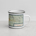 Right View Custom Mammoth Lakes California Map Enamel Mug in Woodblock