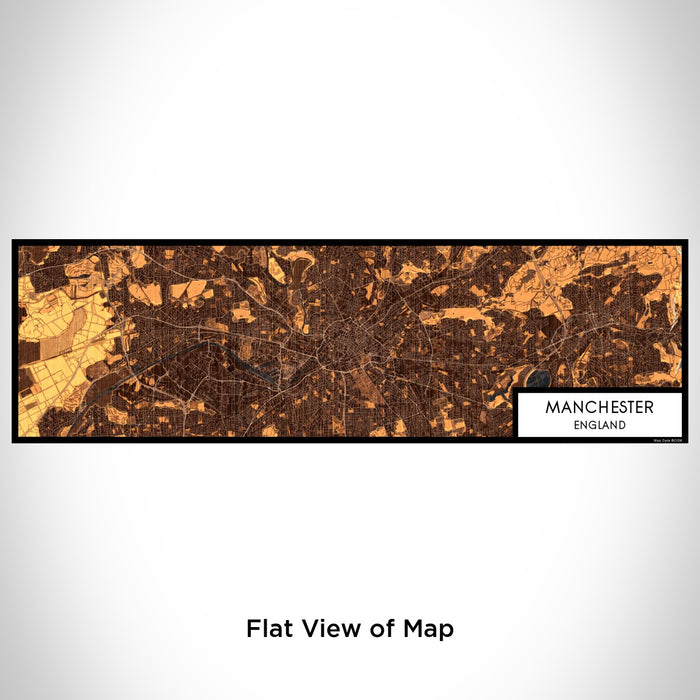 Flat View of Map Custom Manchester England Map Enamel Mug in Ember