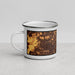 Left View Custom Manchester England Map Enamel Mug in Ember
