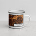Right View Custom Manchester England Map Enamel Mug in Ember