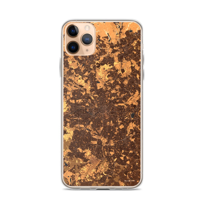 Custom Manchester England Map Phone Case in Ember