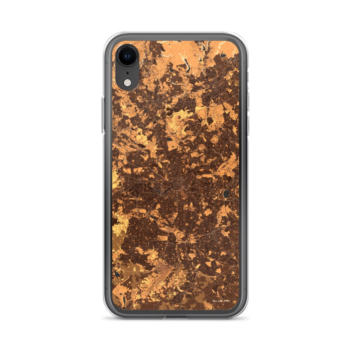 Custom Manchester England Map Phone Case in Ember