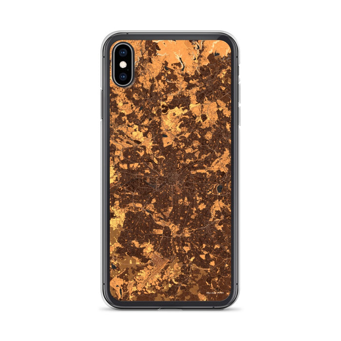 Custom Manchester England Map Phone Case in Ember