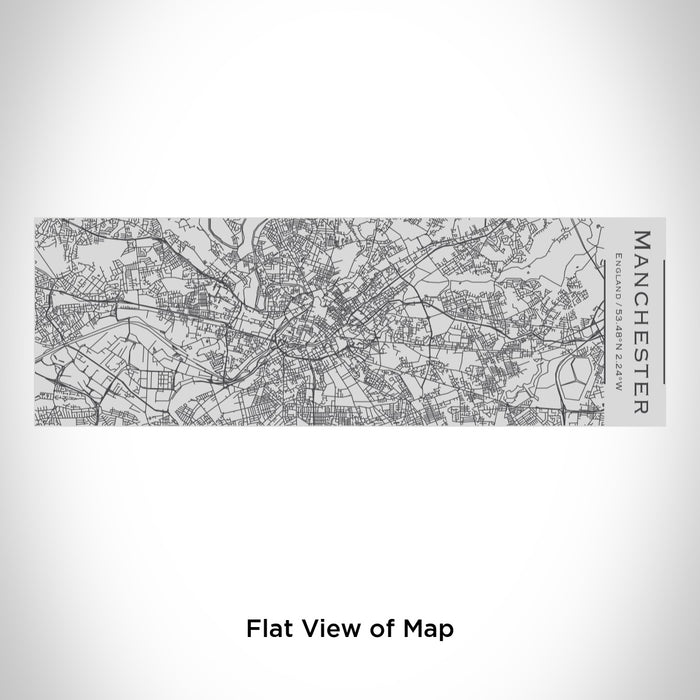 Rendered View of Manchester England Map Engraving on 10oz Stainless Steel Insulated Cup with Sipping Lid