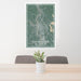 24x36 Manchester New Hampshire Map Print Portrait Orientation in Afternoon Style Behind 2 Chairs Table and Potted Plant
