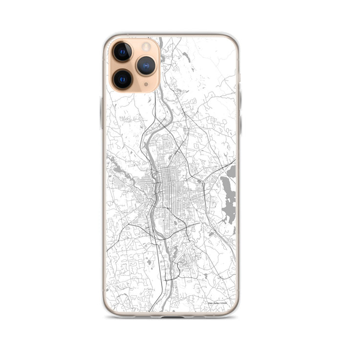 Custom Manchester New Hampshire Map Phone Case in Classic