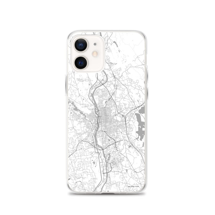 Custom Manchester New Hampshire Map iPhone 12 Phone Case in Classic