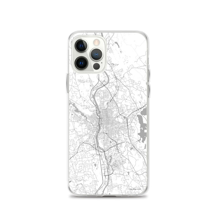 Custom Manchester New Hampshire Map iPhone 12 Pro Phone Case in Classic