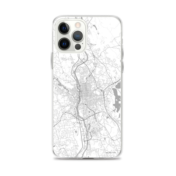 Custom Manchester New Hampshire Map iPhone 12 Pro Max Phone Case in Classic
