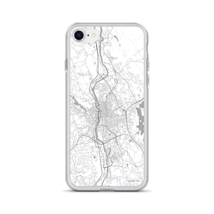 Custom Manchester New Hampshire Map iPhone SE Phone Case in Classic